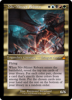 Niv-Mizzet Reborn (Retro Frame) [Ravnica Remastered] Foil Near Mint - Image 1