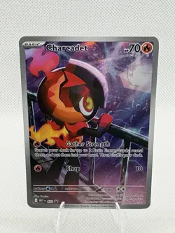 Pokemon Charcadet MEP 022 Black Star Promo Basic Card 70 HP Gather Strength - Image 1