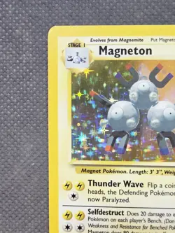 Magneton 9/102 Holo Rare (1999) Base Set WoTC Vintage TCG Pokemon - Image 3