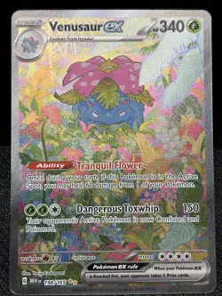 Venusaur ex 198/165 – Scarlet & Violet 151 SIR – Full Art Holo – Pokemon MEW NM - Image 1