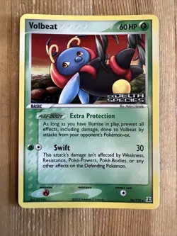 Pokemon TCG Volbeat EX Delta Species 56/113 Reverse Holo Uncommon NM - Image 1