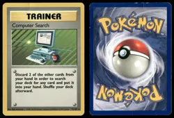 ✰ COMPUTER SEARCH 71/102 RARE BASE SET UNLIMITED POKEMON ✰ DMG - Image 1