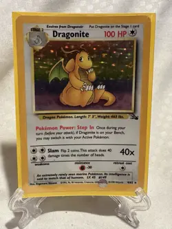 Pokemon Dragonite Holo Rare 4/62 Fossil English NM/MINT - Image 1