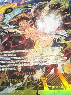1x Monkey.D.Luffy OP10-118 SEC Royal Blood English Holo Foil One Piece TCG NM - Image 3