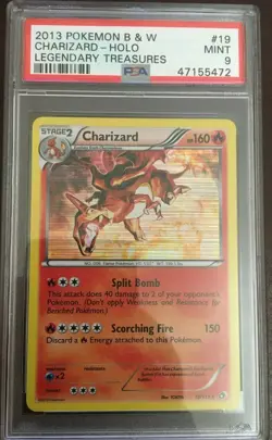 2013 Pokemon B&W Legendary Treasures Holo Charizard 19 PSA 9 Mint - Image 1