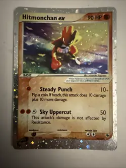 Hitmonchan ex 98/109 Ruby and Sapphire - Pokemon Card - Creased - Image 1