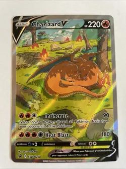 Pokemon Charizard V Full Art Promo Holo SWSH260 Sword & Shield 220 HP TCG Card - Image 1