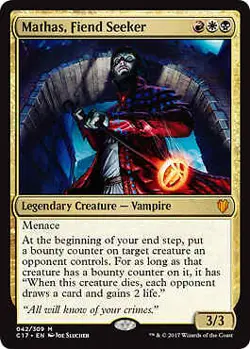 MTG Magic - Mathas, Fiend Seeker - Commander 2017 Edition - Foil Near Mint - Image 1