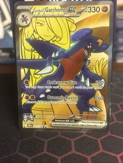 Pokemon TCG Cynthia's Garchomp EX 215/182, Ultra Rare, Destined Rivals - Image 1