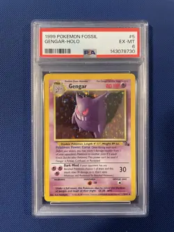 Pokemon Gengar Holo Base Set PSA 6 Graded 1999 WOTC - Image 1