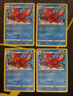 Pokemon Battle Styles x4 Octillery Rapid Strike 037/163 NM - Image 1