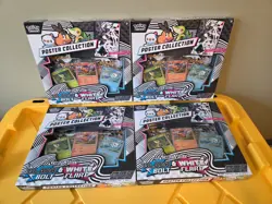 Pokemon Black Bolt & White Flare Poster Collection Box 4X Lot New Sealed - Image 1