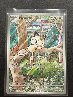 Pokemon Meowth 106/094 – Phantasmal Flames – English IR (Illustration Rare) - Image 1