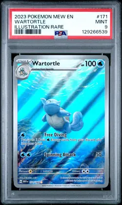 2023 POKEMON MEW EN-151 IR #171 WARTORTLE PSA 9 - Image 1