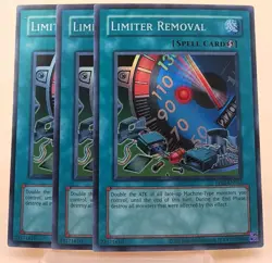 3x Limiter Removal RP02-EN015 Super Rare Yugioh Set Retro Pack 2 Unlimited NM - Image 1