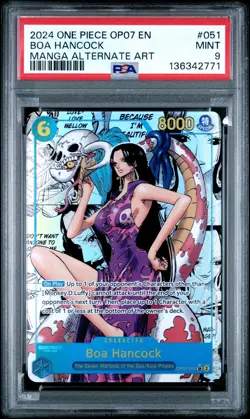 PSA 9 2024 One Piece #051 BOA HANCOCK Manga Alt Art OP07-051 MINT English - Image 1