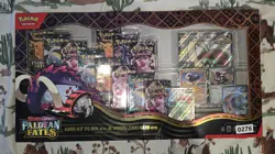 Pokemon TCG Paldean Fates Great Tusk EX & Iron Treads EX Premium Collection Box - Image 1