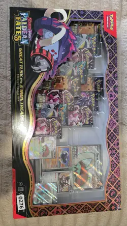 Pokemon TCG Paldean Fates Great Tusk EX & Iron Treads EX Premium Collection Box - Image 1