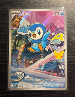 Piplup MEP 042 - First Partner Illustration 30th Anniversary Pokemon Promo Card - Image 1