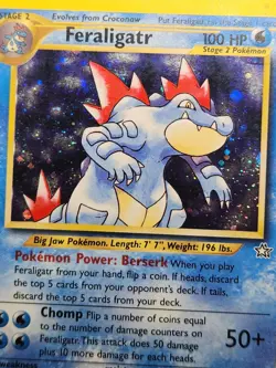 Pokemon TCG Neo Genesis Feraligatr 4/111 Holo Unlimited Rare Vintage Tcg Card Tr - Image 3