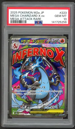 Pokemon Cards - PSA 10 Mega Charizard X Ex 223/193 - Mega Attack Japanese GEM MT - Image 1