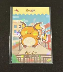 Limited Edition Full Art Rare Smile Raichu Pokemon Card Database #0026 ✨ - Image 1