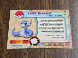 Dratini #147 - HOLO - Topps BLUE LOGO - TV SERIES - POKEMON CARD - Image 3