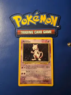 Pokemon TCG Mewtwo Base Set Holo Unlimited Rare Card 10/102 - Image 1