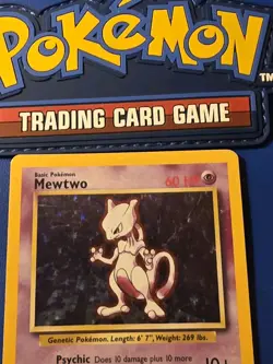 Pokemon TCG Mewtwo Base Set Holo Unlimited Rare Card 10/102 - Image 2