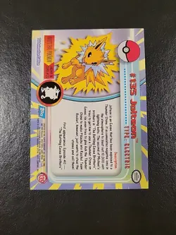 MP! HOLO FOIL 2000 Topps Pokemon TV Animation Edition Series 3 #135 Jolteon - Image 5