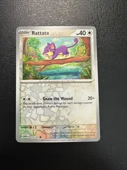 Pokemon 2023 TCG- Ratata 019/165 - Reverse Holo - 151 - Image 1