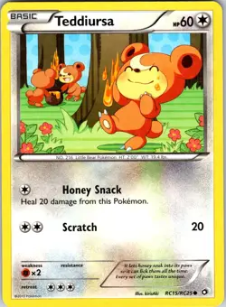 Teddiursa RC15/RC25 Legendary Treasures: Radiant Collection Pokemon TCG LP Holo - Image 1
