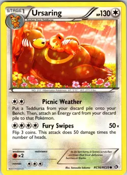 Ursaring RC16/RC25 Legendary Treasures: Radiant Collection Pokemon TCG LP Holo - Image 1