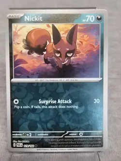 💥Pokemon - Nickit - Reverse Holo - 119/182 - Paradox Rift - (NM)💥 - Image 1