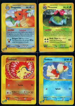 Pokemon EXPEDITION - Dragonite Venusaur Cyndaquil Goldeen - Reverse Holo - ENG - Image 1
