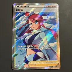 Skyla 072/072 Pokemon Shining Fates Ultra Rare Full Art Holo English - Image 1