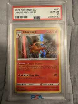 Charizard Pokemon Go 010/078 Holo Rare PSA 10 Gem Mint - Image 1