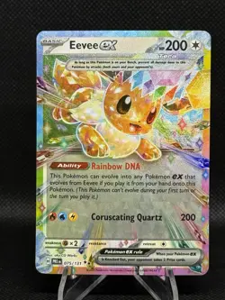 Pokemon TCG Pokemon Eevee Ex 075/131 Prismatic Evolutions Double Rare Holo - Image 1