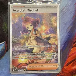 Pokemon TCG Acerola's Mischief 183/132 Mega Evolutions SIR - Image 1