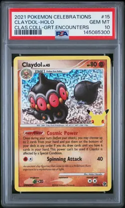 2021 POKEMON CELEBRATIONS CLASSIC COLL #15 CLAYDOL-HOLO PSA 10 - Image 1