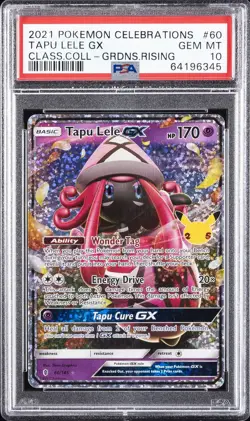 2021 POKEMON CELEBRATIONS CLASSIC COLL #60 TAPU LELE GX PSA 10 - Image 1