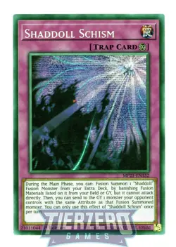 Yugioh MP21-EN152 Shaddoll Schism Secret Rare 1st Edition - Image 1