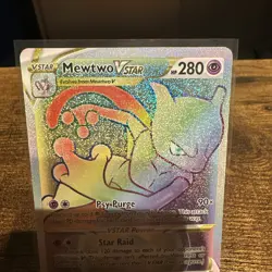 Mewtwo VSTAR 79/78 Rainbow Secret Rare Full Art Pokemon NM Free Ship & Tracked - Image 3