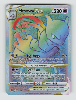 SWSH Pokemon GO 079/078 Mewtwo VSTAR Secret Rare NM - Image 1