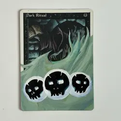 MTG altered art hand painted Magic the Gathering Dark Ritual Mana Ramp Staple￼ - Image 1