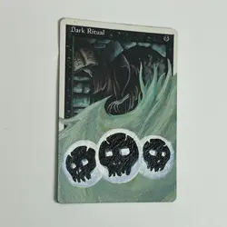 MTG altered art hand painted Magic the Gathering Dark Ritual Mana Ramp Staple￼ - Image 3