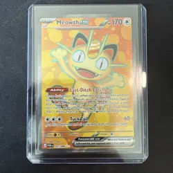 Pokemon Meowth ex 107/088 FULL ART ULTRA RARE HOLO Perfect Order Me03 - Image 1