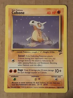 Pokemon Cubone 70/130 Base Set 2 LP See Pictures - Image 1
