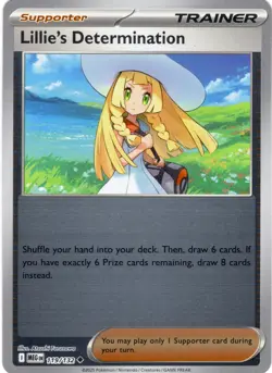 Lillie's Determination 119/132 Pokemon Mega Evolution Trainer Reverse Holo NM - Image 1
