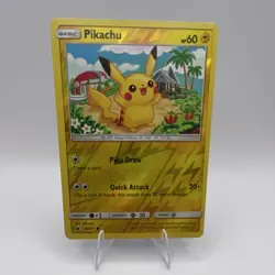 Pikachu Reverse Holo Common 60 HP SM-Crimson Invasion 30/111 Pokemon English - Image 1